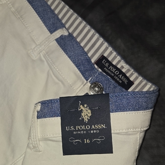 U.S Polo-  Shorts Size: 16- White- NWT - Picture 3 of 10